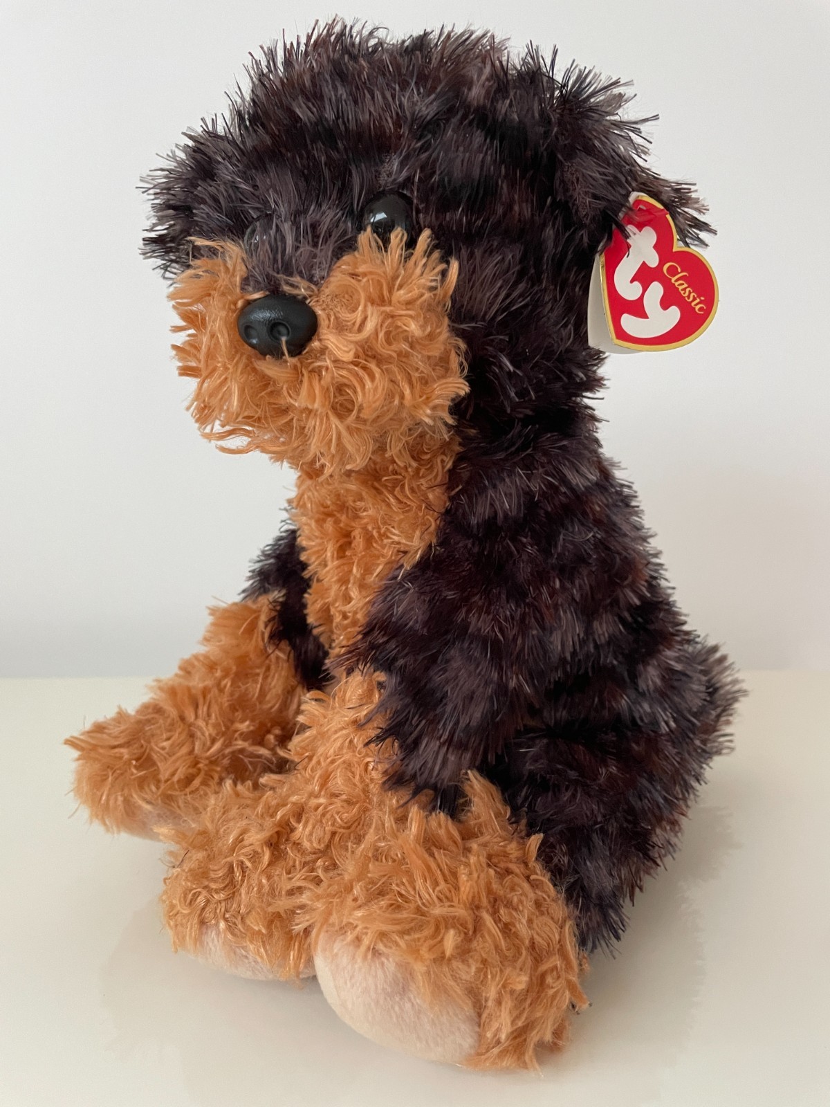 TY Classic Yapper Black & Tan Yorkie Dog 20066 10"" TALL ****NEW