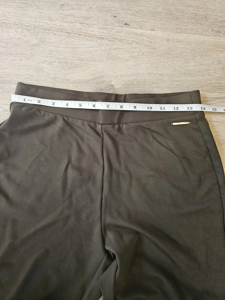 Elie Tahari Women's Green Ankle Leggings Size Medium Pull On Stretch - Image 4 of 4