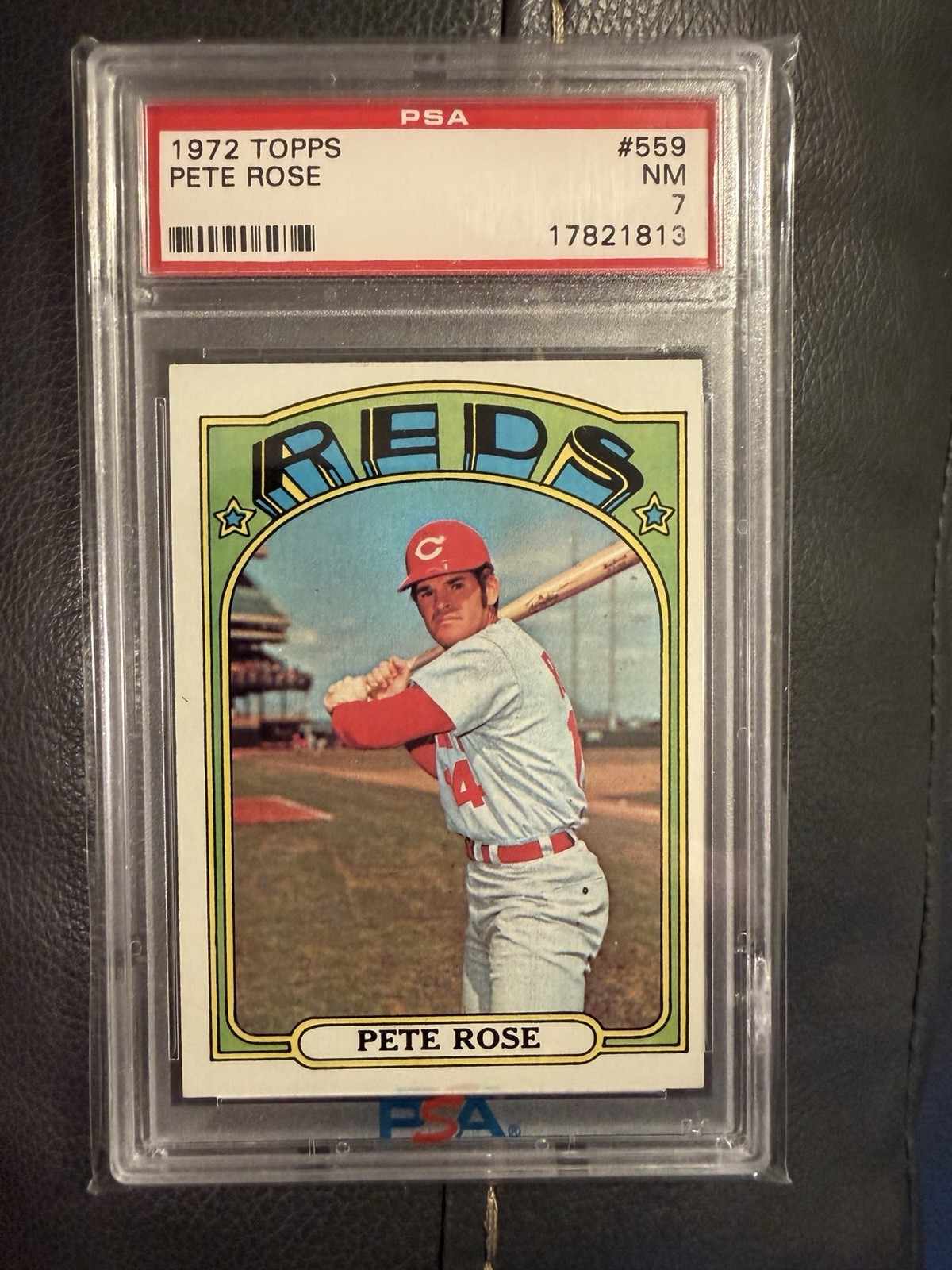 1972 Topps #559  Pete Rose PSA 7 NM