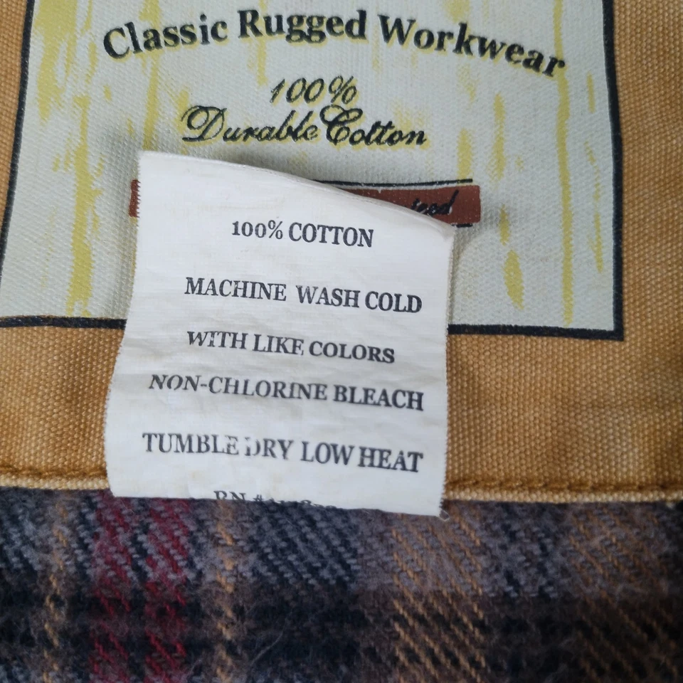 Chaqueta de Campo Sawhorse Abrigo para Tareas Para Hombre Mediano Tostado Franela Forrada Cuello de Cuero  Foto 4 de 4