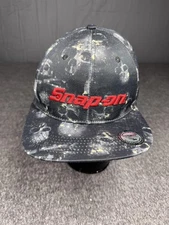 Snap-on Hat Cap Snap Back Black Skull Graphic Choko Authentics Mens One Size