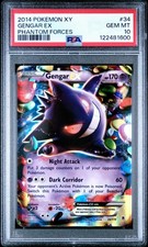 Gengar EX 34/119 XY-Phantom Forces Holo PSA 10 New Certified