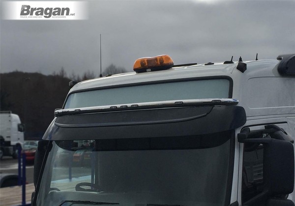 Visier Lichtleiste + LED FüR Volvo FMX 2013 - 2021 Globetrotter Lkw Edelstahl-image