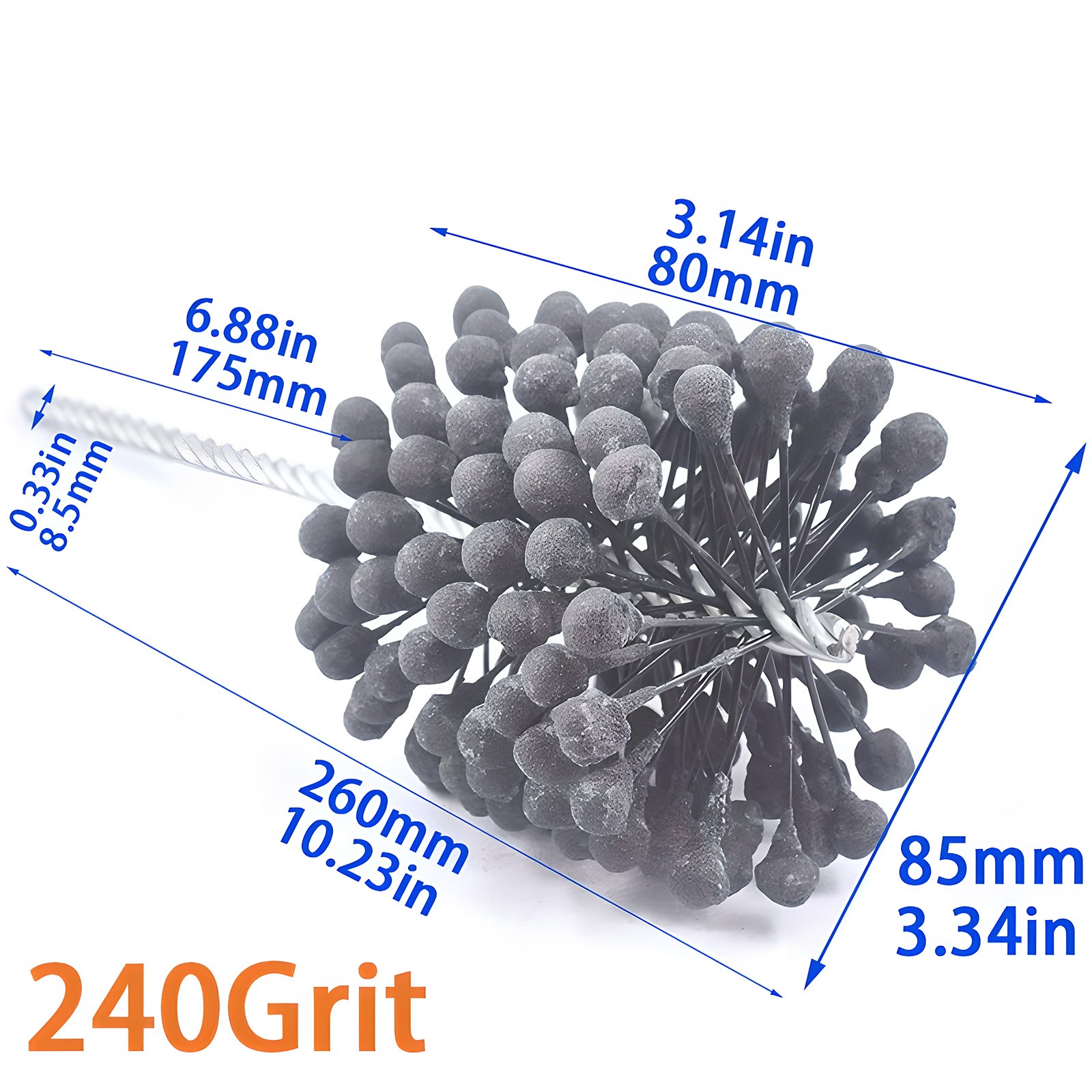 85mm 3.35in Engine Cylinder Flexible Brush Hone Ball Hone 240 grit US Stock