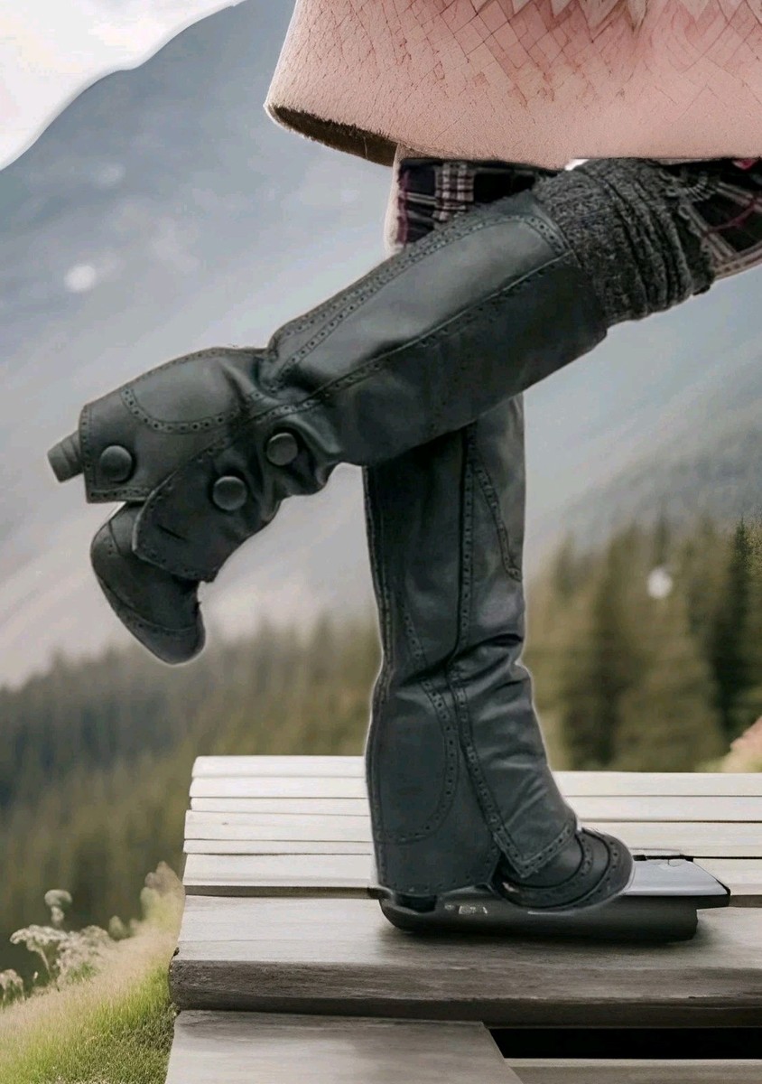 Extremely Rare Irregular Choice Spit Spot Boots Black Uk5/38 Boxed