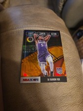 2019-20 Hoops Premium Stock #3 De'Aaron Fox Silver Lights Camera Action Holo