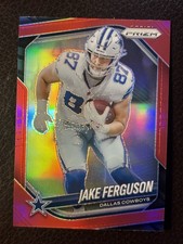 🔥Jake Ferguson 2025 Panini Prizm RED Prizm #36 Dallas Cowboys🔥
