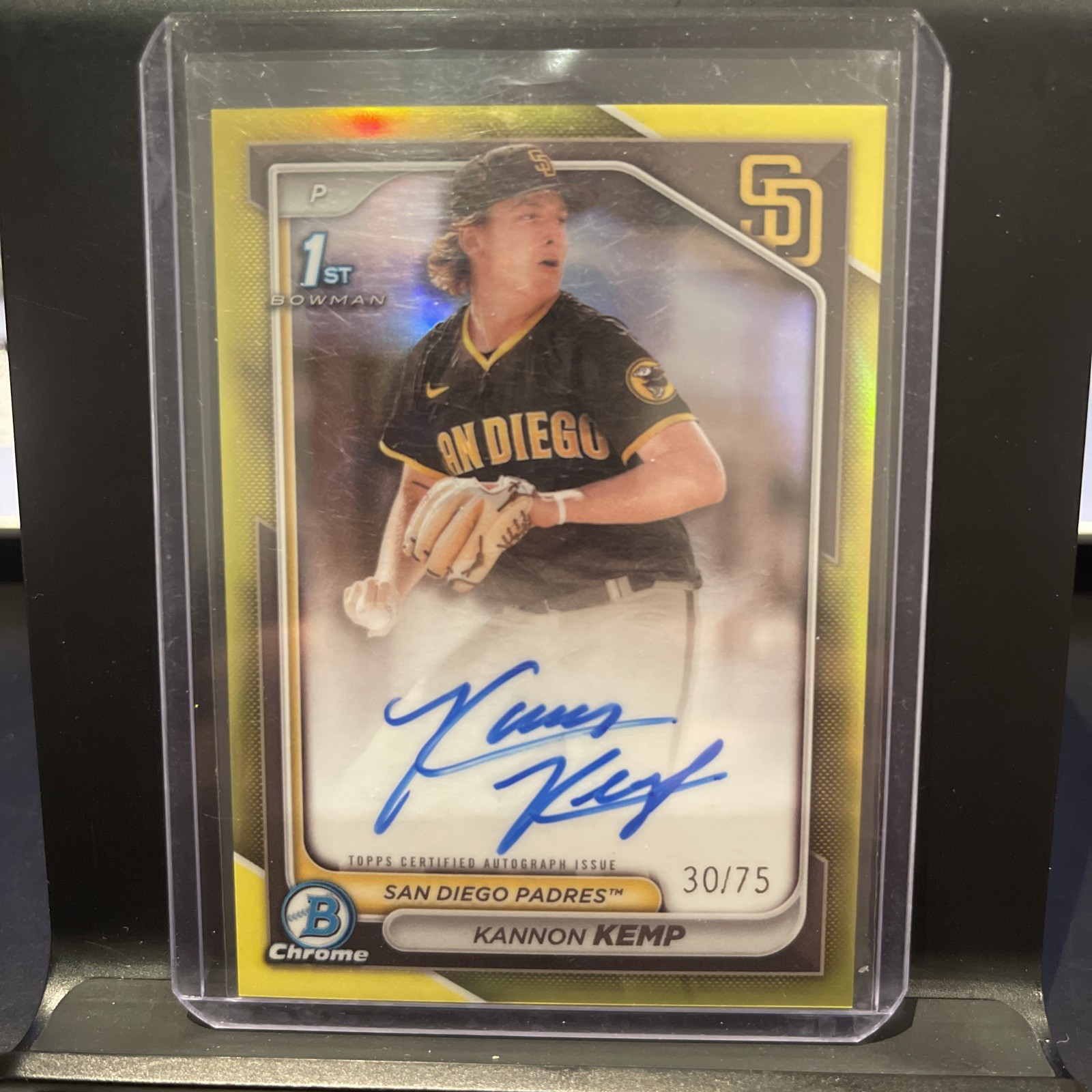 2024 Bowman Chrome Kannon Kemp 1st  True Gold Refractor Auto /50