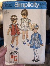 Vintage 1970 Girls Dress Sewing Pattern 9130 ...