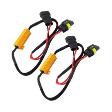 2PCS Car LED Resistor Kit, 50W 6Ohm Vehicle Headlight Anti Yellow 9006/HB4