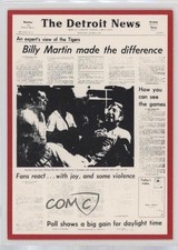 1981 Detroit News Tigers Boys of Summer 100th Anniversary Billy Martin #107 0q3
