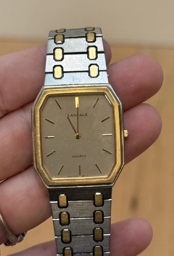 Vintage Lassale Seiko Two-Tone Stainless Steel 9550-5049 Quartz Watch Untested