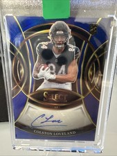 2025 Select Rookie Signatures Colston Loveland #RSI-CLD Blue Prizm /149 Auto