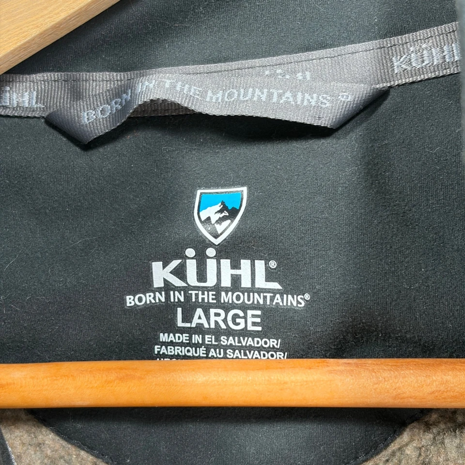 Suéter Pullover Kuhl Revel Cuarto Cremallera Hombres Grande Marrón Mezcla Acrílico Exterior Foto 4 de 4