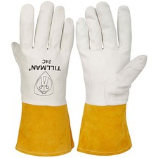Tillman 24C Premium Top Grain Kidskin TIG Welding Gloves, 4" Cuff, Small