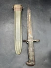 WWII/WW2 US M1 Garand Bayonet M1905E1 AFH Cut Down w/ M7 Scabbard Military-EL