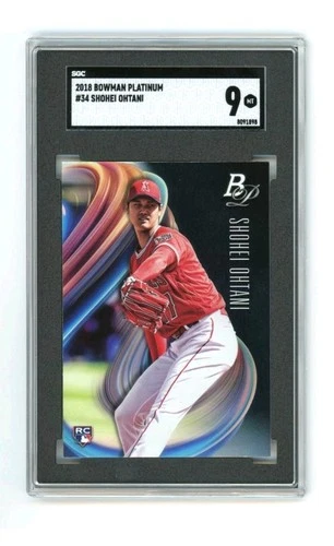 2018 Bowman Platinum Base Shohei Ohtani #34 Pitching With Glove Rookie SGC 9