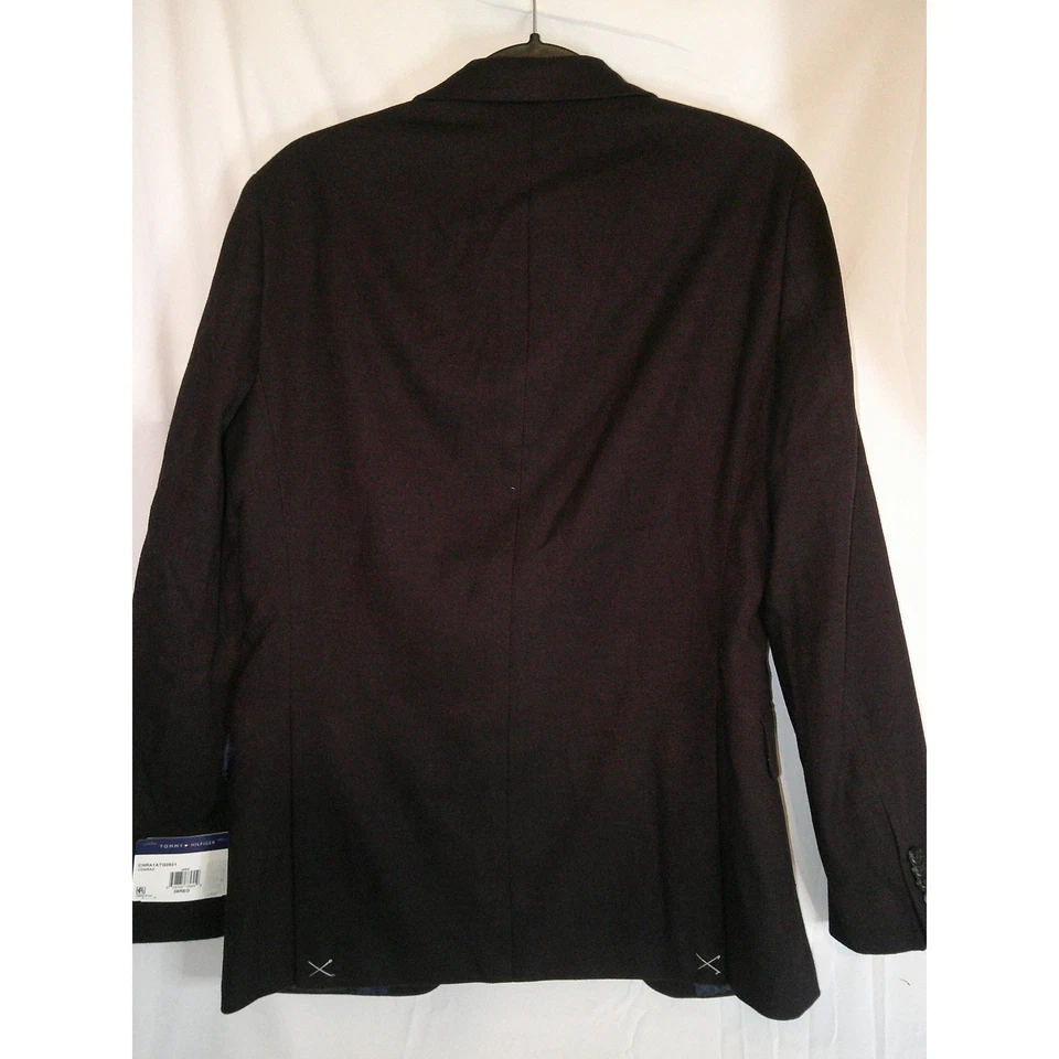 Blazer Tommy Hilfiger Conrad Vino Para Hombres 36 Reg Borgoña $295 NUEVO CON ETIQUETAS ENVÍO DISCO Foto 2 de 4