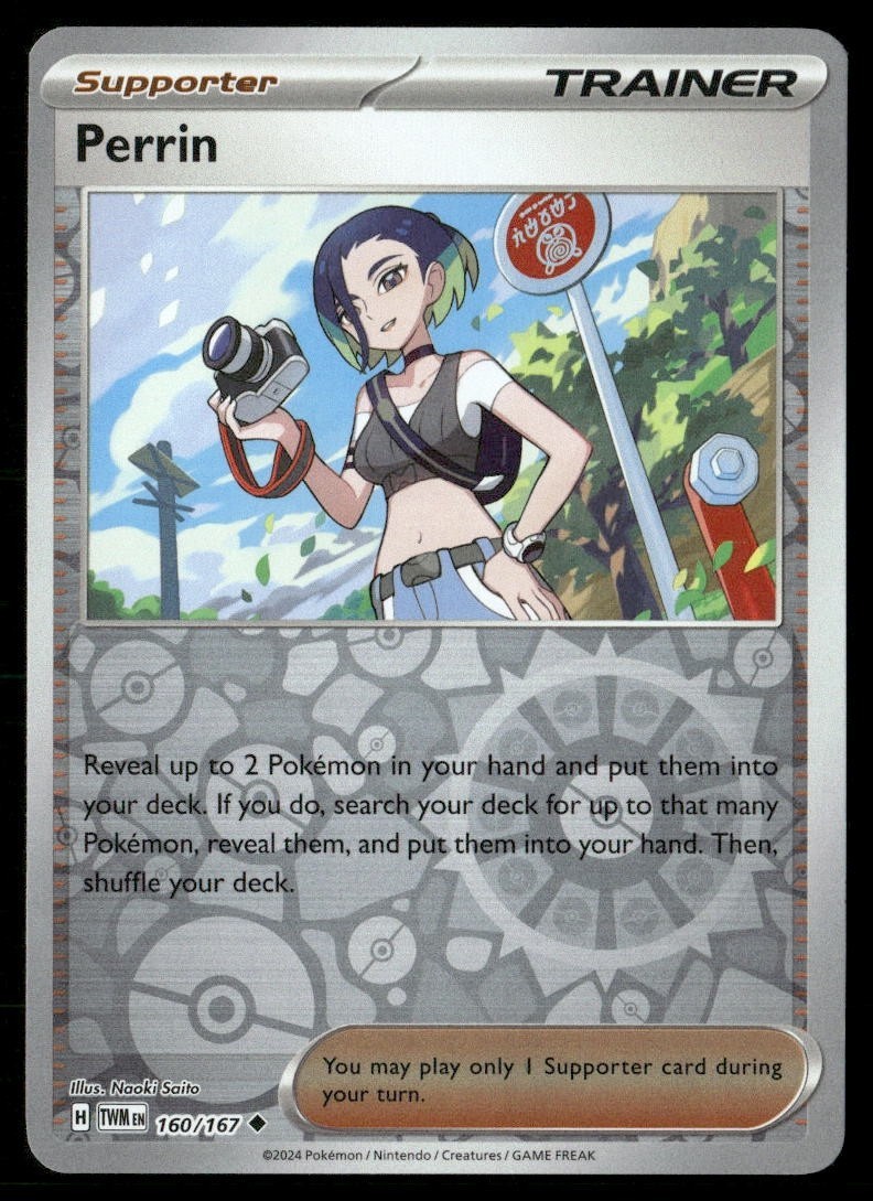 Perrin 160/167 Twilight Masquerade Trainer Holo Pokemon TCG