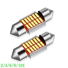 31MM Festoon DE3175 LED Map Dome Interior Light Bulbs 6000K White CANBUS 2/10x