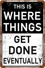 Funny Garage Metal Tin Signs Man Cave Decor for Men Vintage Personalized Wall Ar