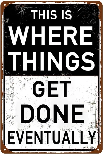 Funny Garage Metal Tin Signs Man Cave Decor for Men Vintage Personalized Wall Ar