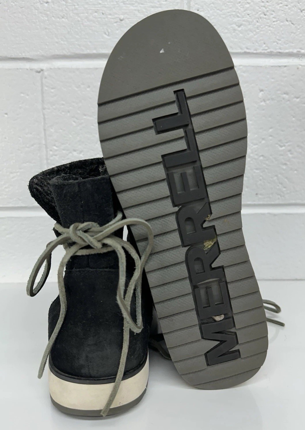 MERRELL Juno Bluff Polar Impermeabile Scamosciato Nero Stivali Scarpe J001546 Donna 10 5