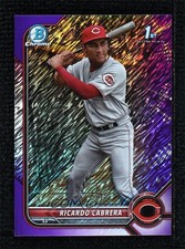 2022 Bowman Chrome Prospects Purple Shimmer Refractor /250 Ricardo Cabrera 0fz3