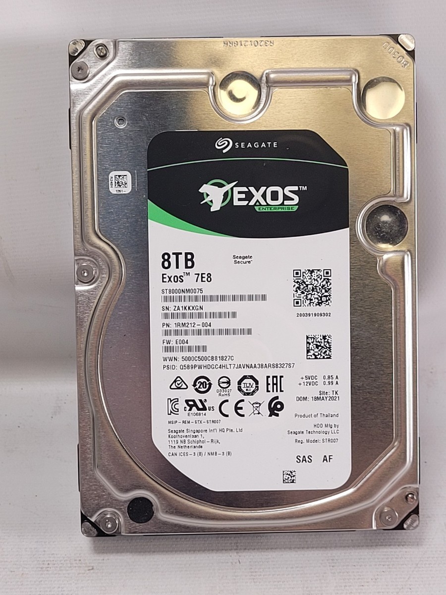 【3個セット】Seagate Exos 7E8 1TB SAS HDD Hard Drive Seagate Exos 7E8 ST1000NM0045 1TB 7.2K 128MB SAS