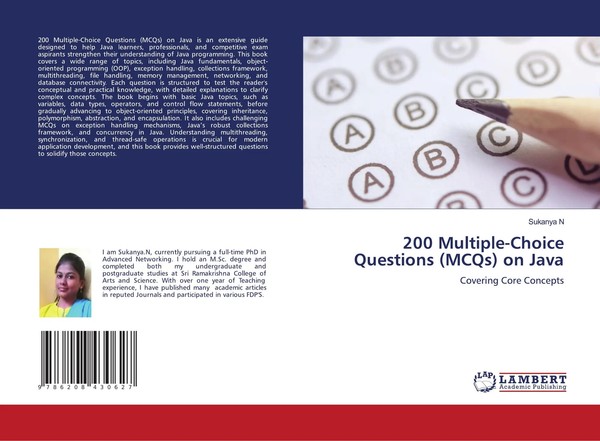 Sukanya N | 200 Multiple-Choice Questions (Mcqs) On Java | Taschenbuch (2025)-image