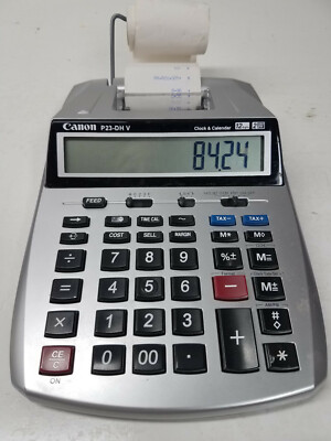 Canon P23-DHV Printing Calculator 12 digit Euc w/ 12 rolls paper (2 1/4'' x 130')