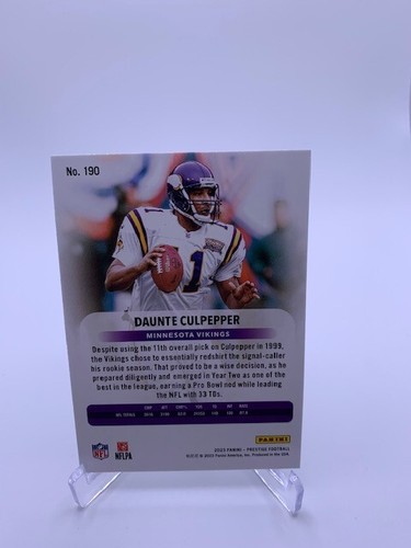 2023 Panini Prestige Xtra Points Diamond #190 Daunte Culpepper Minnesota Vikings - Picture 2 of 2