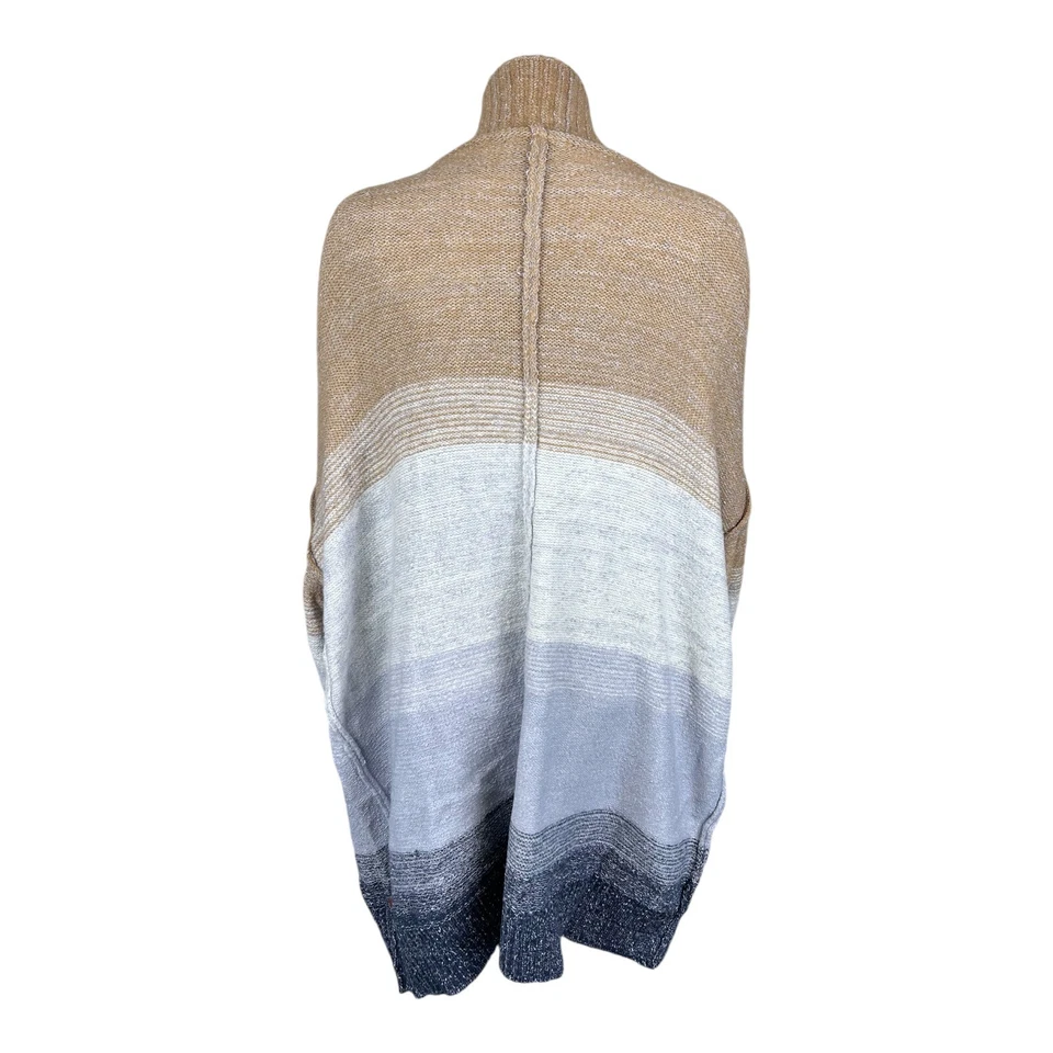 Cárdigan para mujer Peace Love World frente abierto ombre azul hielo 2X talla grande Foto 2 de 2