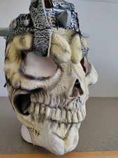Vintage Easter Unlimited Skull Executioner Rubber Full Head Mask,Modified