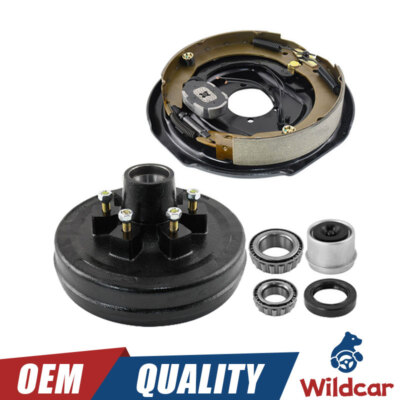 12''X2'' Trailer Left Brake Hub Drum Kit 6 on 5.5'' For 5200 - 6000 lbs axle C21 FL