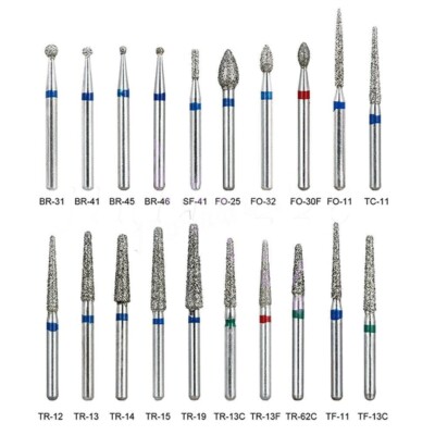 50 pcs Dental Diamond Ball Round burs Medium FG 1.6mm for High Speed Handpiece