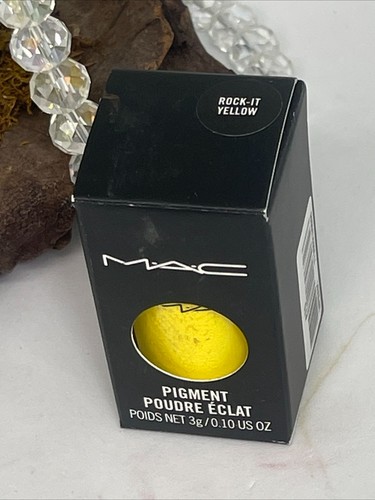 Mac Pigment Colour Powder Eye Shadow - Rock It Yellow - Full Size - New In Box - Picture 2 of 5