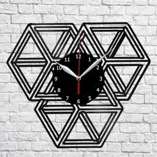 Abstract Vinyl Record Wall Clock Home Fan Art Decor 12'' 30 cm 6947