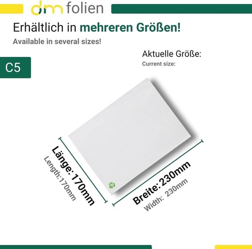 Delivery note pockets DIN long document pockets invoice bag C4 C5 C6 glassine - Picture 23 of 41