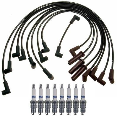GM OE Ignition Wire Set & 8 ACDelco Rapidfire Spark Plugs Kit For Camaro 5.0 V8