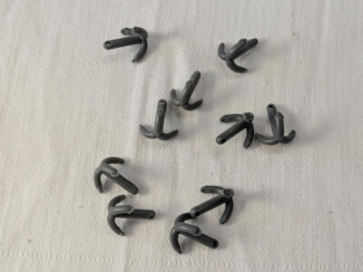 Lego 10 Stück 30192 Technic Enterhaken Haken dunkelgrau