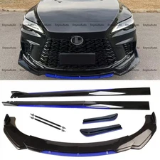 For Lexus Front Bumper Lip Side Skirt Rear Bumper Lip Strut Rods Black Blue