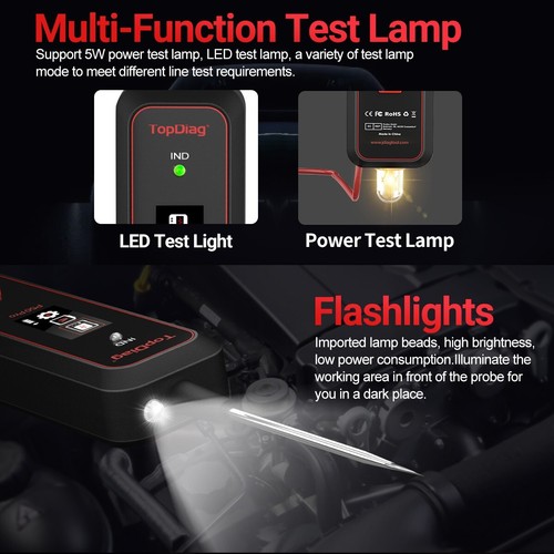 TopDiag P50 PRO Tester circuito mini oscilloscopio per ispezione e riparazione 0-45 V - Foto 5 di 7
