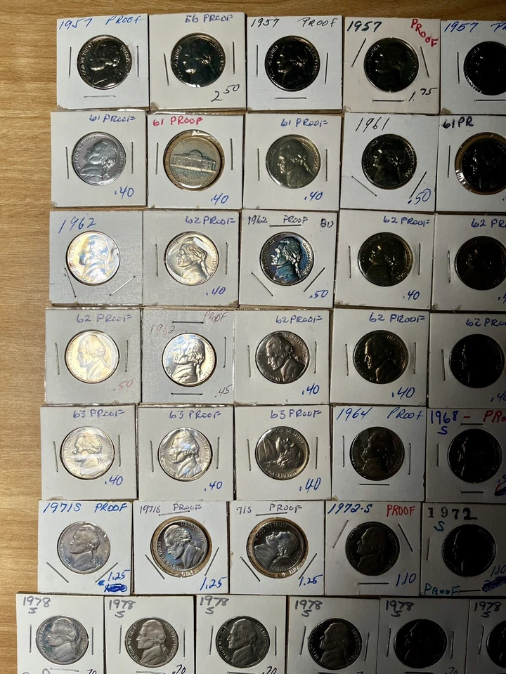 83 Jefferson Proof Nickels 1956-1979! Instant Coin Collection & Free Shipping! - Image 2 of 4
