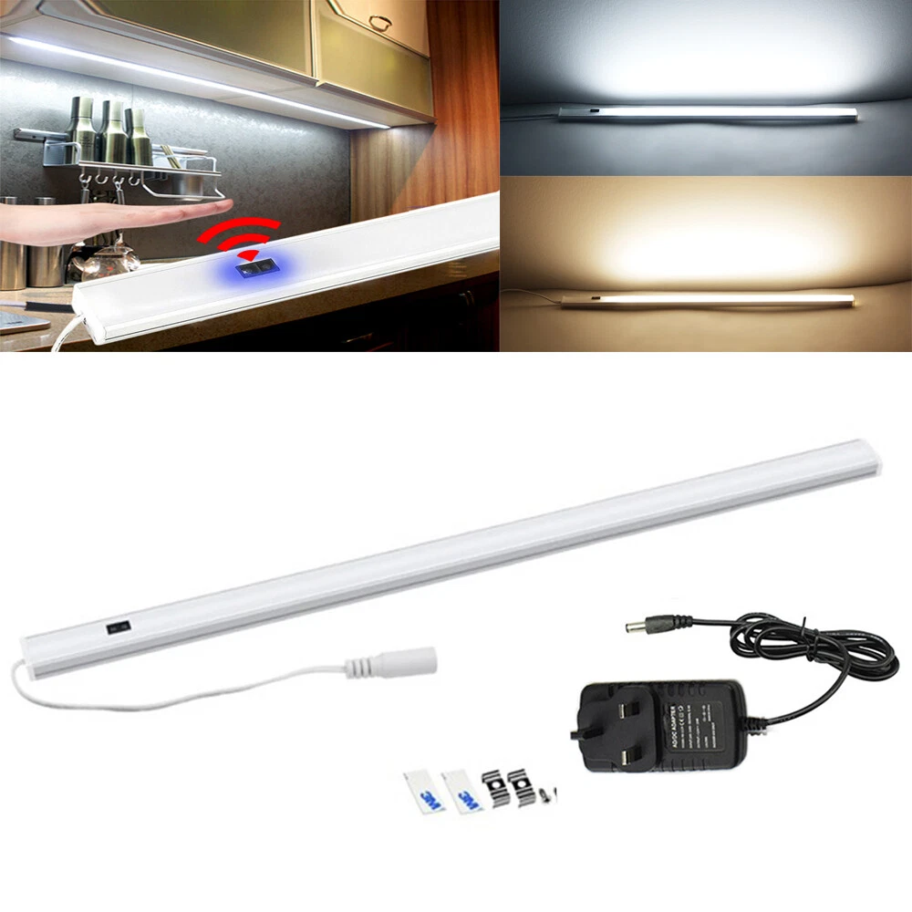 Hand Sweep Switch Motion Sensor LED Bar Under Cabinet Closet Wardrobe Light 12V
