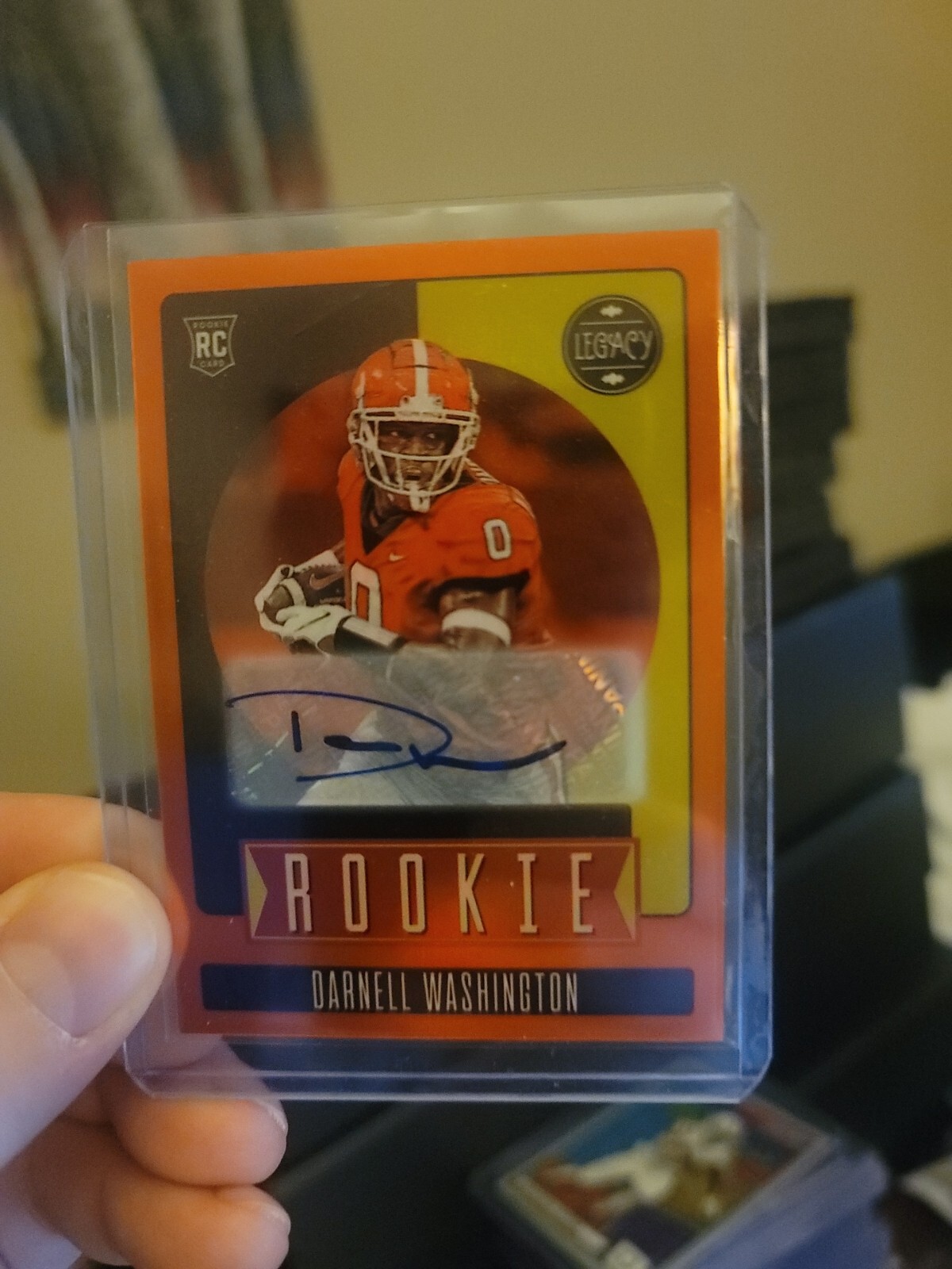 Darnell Washington Panini Legacy #174 Autograph Premium Orange