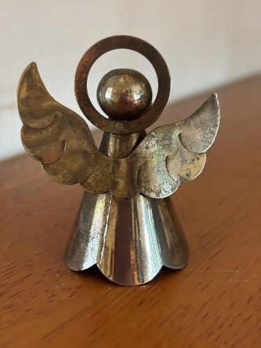 Angelo argento ornamento natalizio alto 2,25 - Foto 5 di 6