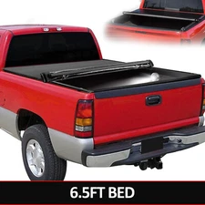 For Chevy Silverado Sierra 1500 1988-2007 Soft Roll-Up 6.5ft Bed Tonneau Cover