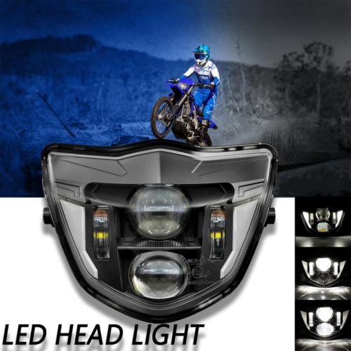 LED Headlight Assembly High Low Plug and Play For 2014-2023 Yamaha WR450F WR250F - Afbeelding 1 van 12