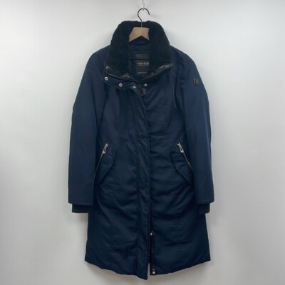 Noize Kristel Longline Softshell Puffer Coat Winter Jacket Vegan Outdoor Navy XS